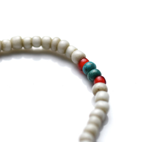 May club -【SunKu】Antique Beads Mix Bracelet - white
