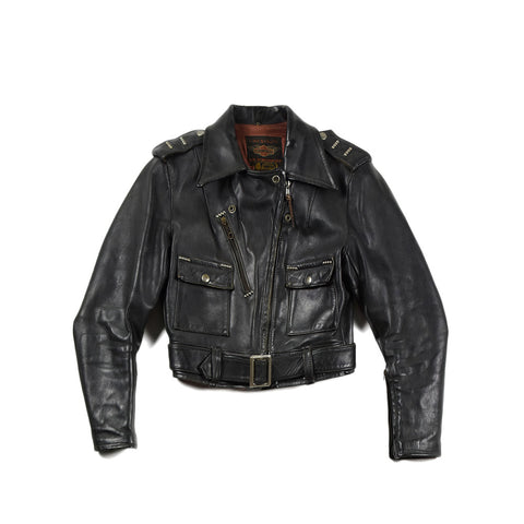 May club -【Vintage】50'S HARLEY DAVIDSON CYCLE QUEEN HORSEHIDE LEATHER MOTORCYCLE JACKET