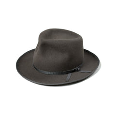 May club -【BAD QUENTIN】STETSON RABBIT FUR FELT HAT “BRONCO” - CHARCOAL