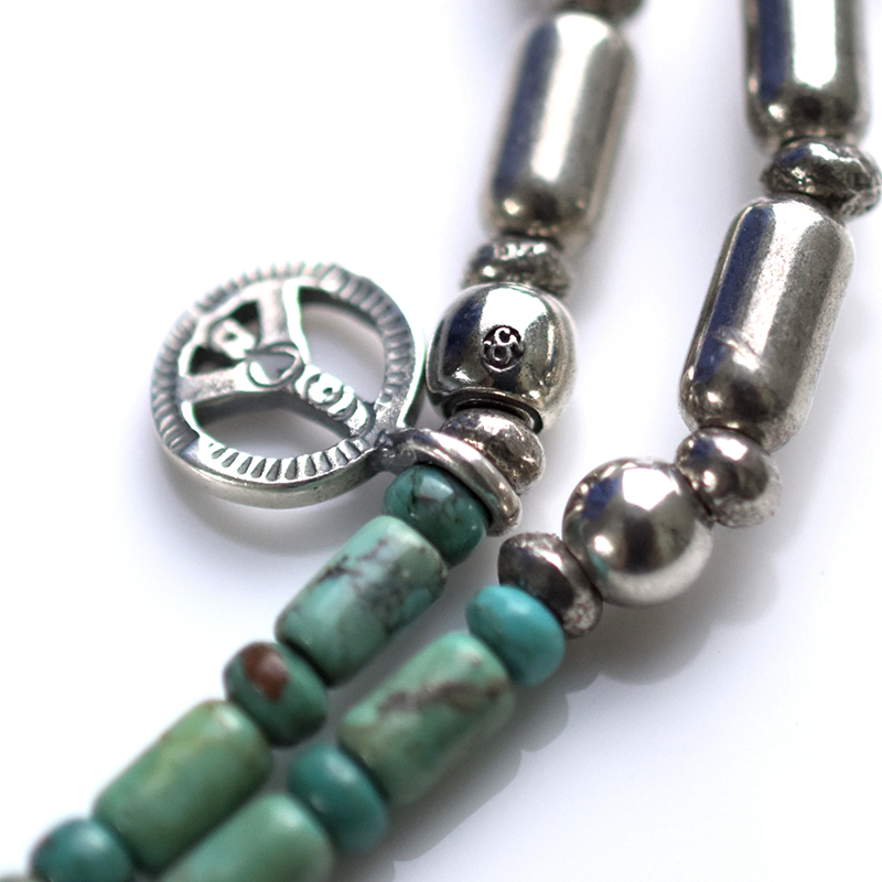 Silver & Turquoise Long Necklace - May club