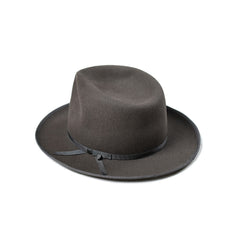 May club -【BAD QUENTIN】STETSON RABBIT FUR FELT HAT “BRONCO” - CHARCOAL