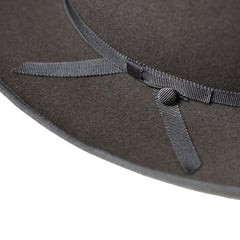 May club -【BAD QUENTIN】STETSON RABBIT FUR FELT HAT “BRONCO” - CHARCOAL