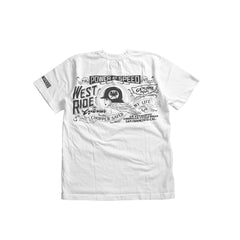 May club -【WESTRIDE】"POWER AND SPEED" TEE - WHITE