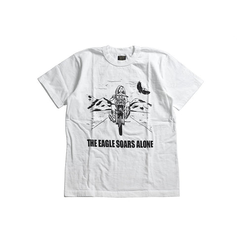 May club -【WESTRIDE】"THE EAGLE SOARS ALONE" TEE - WHITE