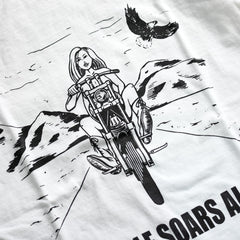 May club -【WESTRIDE】"THE EAGLE SOARS ALONE" TEE - WHITE