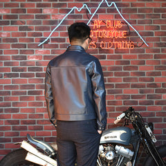 May club -【Addict Clothes】AD-08 HORSEHIDE GRANADA jacket - Dark Blue