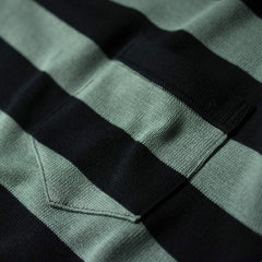 May club -【WESTRIDE】CLASSIC RIB BORDER L/S SWEATER - BLK/G.GRN