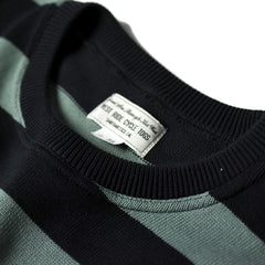 May club -【WESTRIDE】CLASSIC RIB BORDER L/S SWEATER - BLK/G.GRN