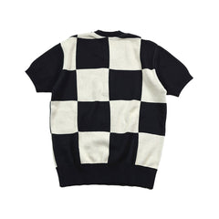 May club -【Trophy Clothing】CHECKER SUMMER HENLEY S/S KNIT