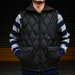 ALL NEW RACING DOWN VEST - BLACK x BROWN　 - May club