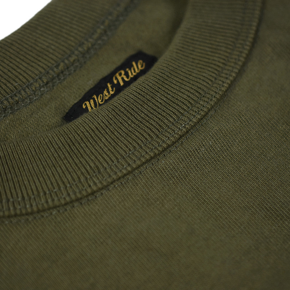 May club -【WESTRIDE】"UNCLE SAM ON THE ROAD AGAIN" TEE - DEEP OLIVE