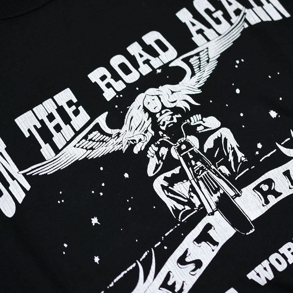 May club -【WESTRIDE】"ON THE ROAD AGAIN" TEE - BLACK