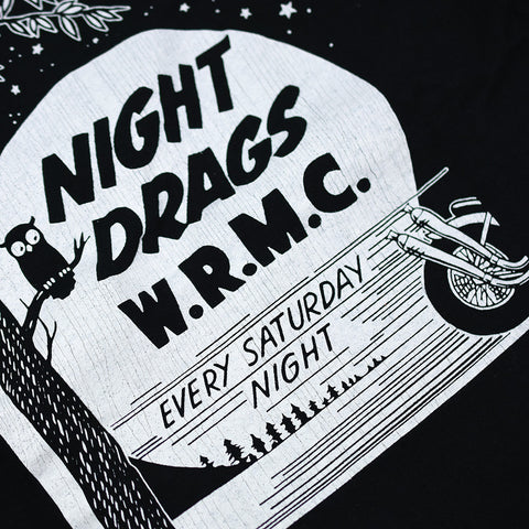 May club -【WESTRIDE】"NIGHT DRAGS" TEE - BLACK