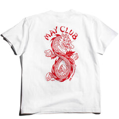 May club -【May club】MAY CLUB X KNUCKLE 8TH ANNIVERSARY TEE - WHITE/RED