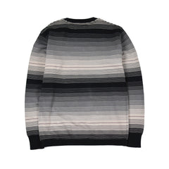 May club -【WESTRIDE】CLASSIC RIB MULTI BORDER L/S SWEATER - GRY/BGDY