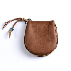 May club -【SunKu】Deer Leather Coin Purse - Brown