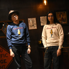 May club -【WESTRIDE】CLOUD FRONT-V CREW NECK - OAT