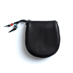 May club -【SunKu】Deer Leather Coin Purse - Black