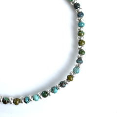 May club -【SunKu】Turquise & Silver Beads Bracelet