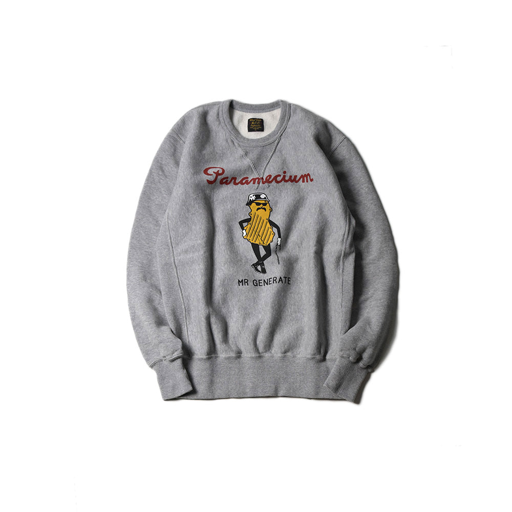May club -【WESTRIDE】CLOUD FRONT-V CREW NECK - H.GRY