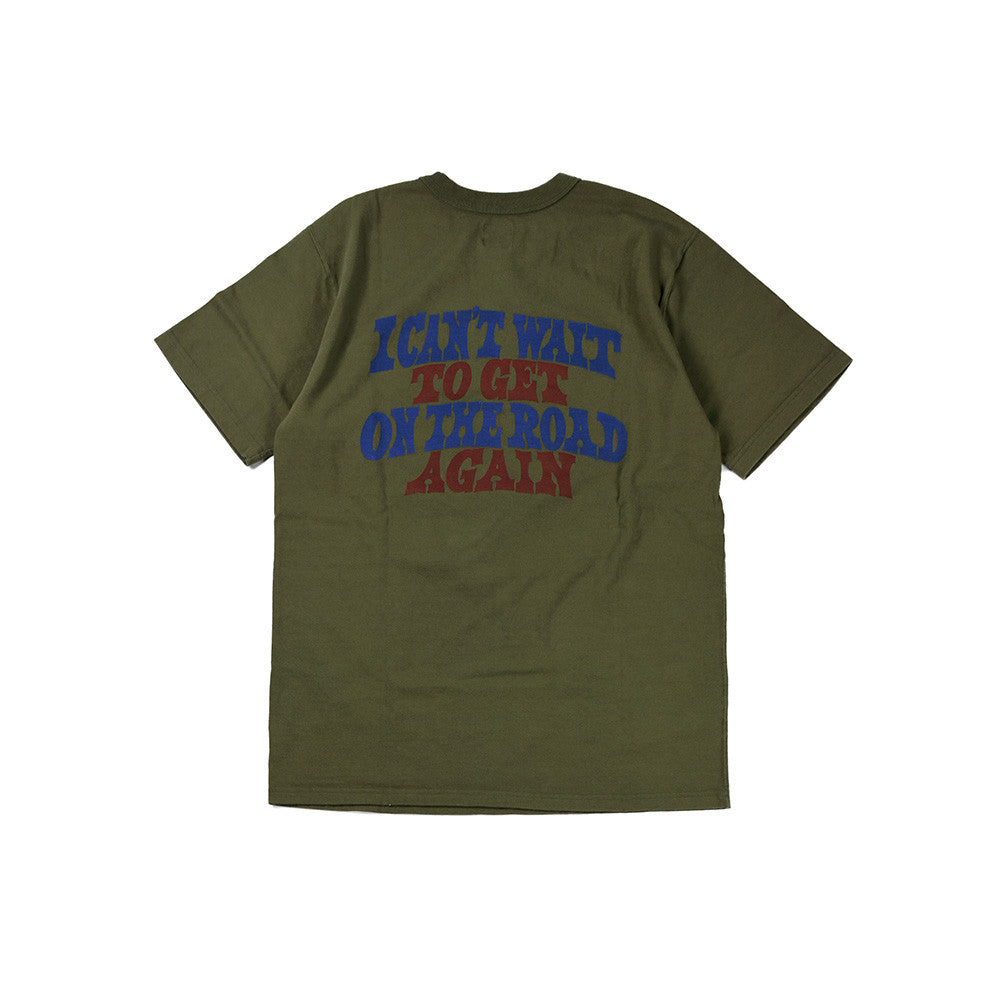 May club -【WESTRIDE】"UNCLE SAM ON THE ROAD AGAIN" TEE - DEEP OLIVE