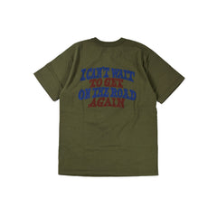 May club -【WESTRIDE】"UNCLE SAM ON THE ROAD AGAIN" TEE - DEEP OLIVE