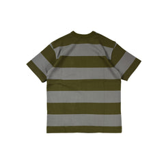 May club -【Trophy Clothing】WIDE BORDER TEE - OLIVE x GREY