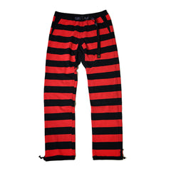 BORDER LONG PANTS - BLK/RED - May club