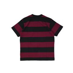 May club -【Trophy Clothing】WIDE BORDER TEE - BURGUNDY x BLACK