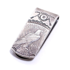 PEACE SILVER DOLLAR MONEY CLIP - May club