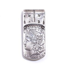 MORGAN SILVER DOLLAR MONEY CLIP - May club