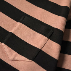 May club -【WESTRIDE】CLASSIC RIB BORDER L/S SWEATER - BRN/ROSE