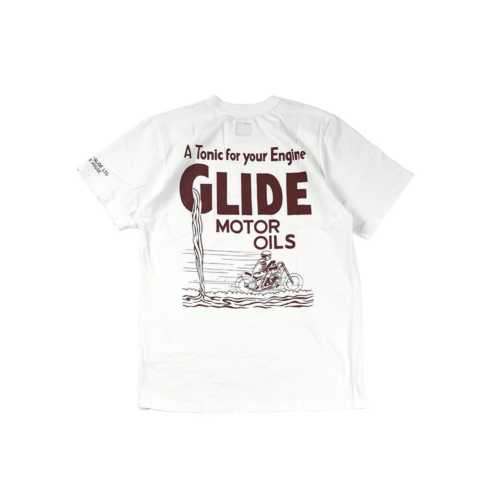 May club -【WESTRIDE】"GLIDE MOTOR OIL" TEE - WHITE
