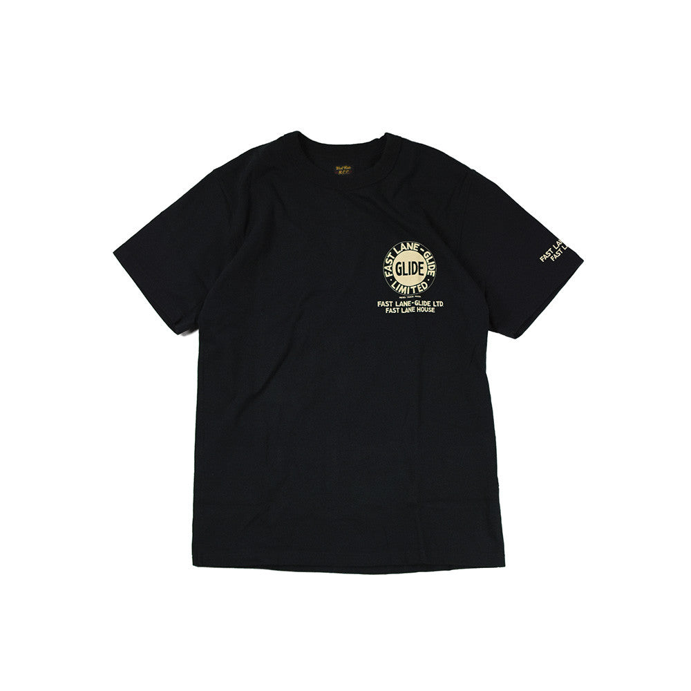 May club -【WESTRIDE】"GLIDE MOTOR OIL" TEE - BLACK