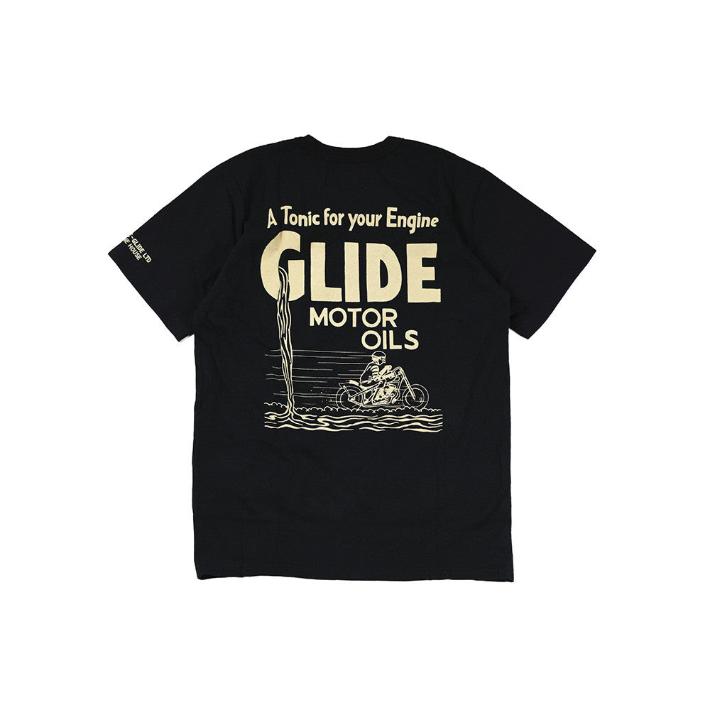 May club -【WESTRIDE】"GLIDE MOTOR OIL" TEE - BLACK