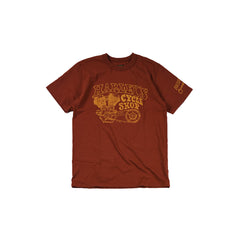 May club -【WESTRIDE】"HARLEY'S CYCLE SHOP" TEE - RED BROWN