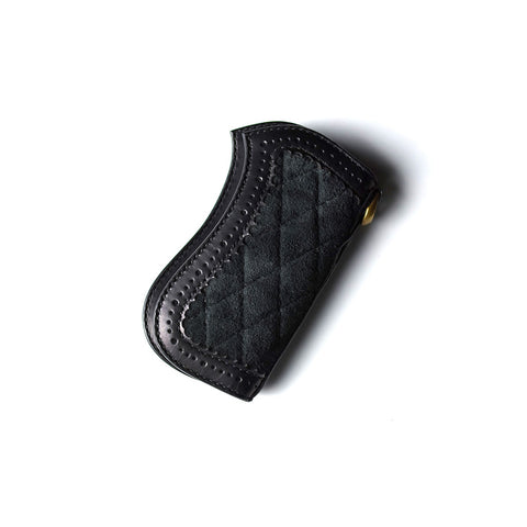 May club -【ATELIER CHERRY】13 LONG WALLET DIAMOND STITCH - SUEDE BLACK