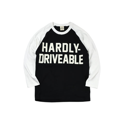 May club -【HARDLY-DRIVEABLE】Logo Long Sleeve T-Shirt (Straight-Beige)