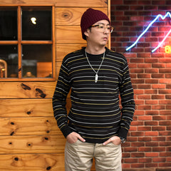 May club -【WESTRIDE】CLASSIC RIB BORDER L/S SWEATER - RANDOM BORDER