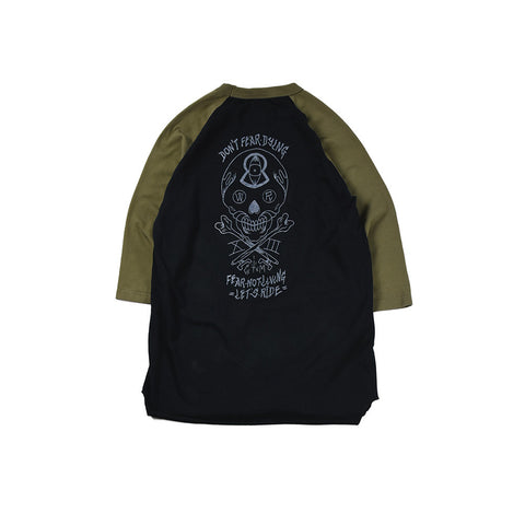 May club -【WESTRIDE】"DON'T FEAR" UNDER TEE  - OLIVE / BLACK