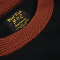 May club -【WESTRIDE】"BIG CHIEF CAFE" UNDER TEE  - RED / BLACK