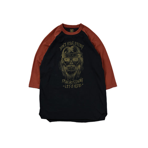 May club -【WESTRIDE】"DON'T FEAR" UNDER TEE  - RED / BLACK