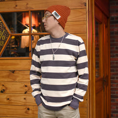 May club -【WESTRIDE】HEAVY BORDER LONG SLEEVES TEE - WIST/CRM