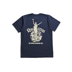 May club -【WESTRIDE】"WORLD CHAMP" TEE - NAVY