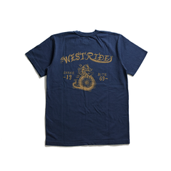 May club -【WESTRIDE】"SNAKE BITE" TEE - NAVY