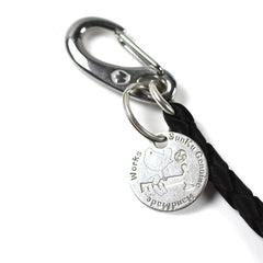 May club -【SunKu】DEER LEATHER KEY STRAP- BLACK