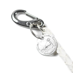 May club -【SunKu】DEER LEATHER KEY STRAP- WHITE