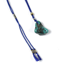 May club -【SunKu】TURQUOISE SILK ROPE NECKLACE - BLUE