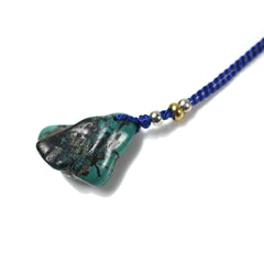 May club -【SunKu】TURQUOISE SILK ROPE NECKLACE - BLUE