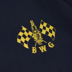 May club -【B.W.G JAPAN】B.W.G x MAGICAL DESIGN "CHECKER SPARK" TEE - NAVY